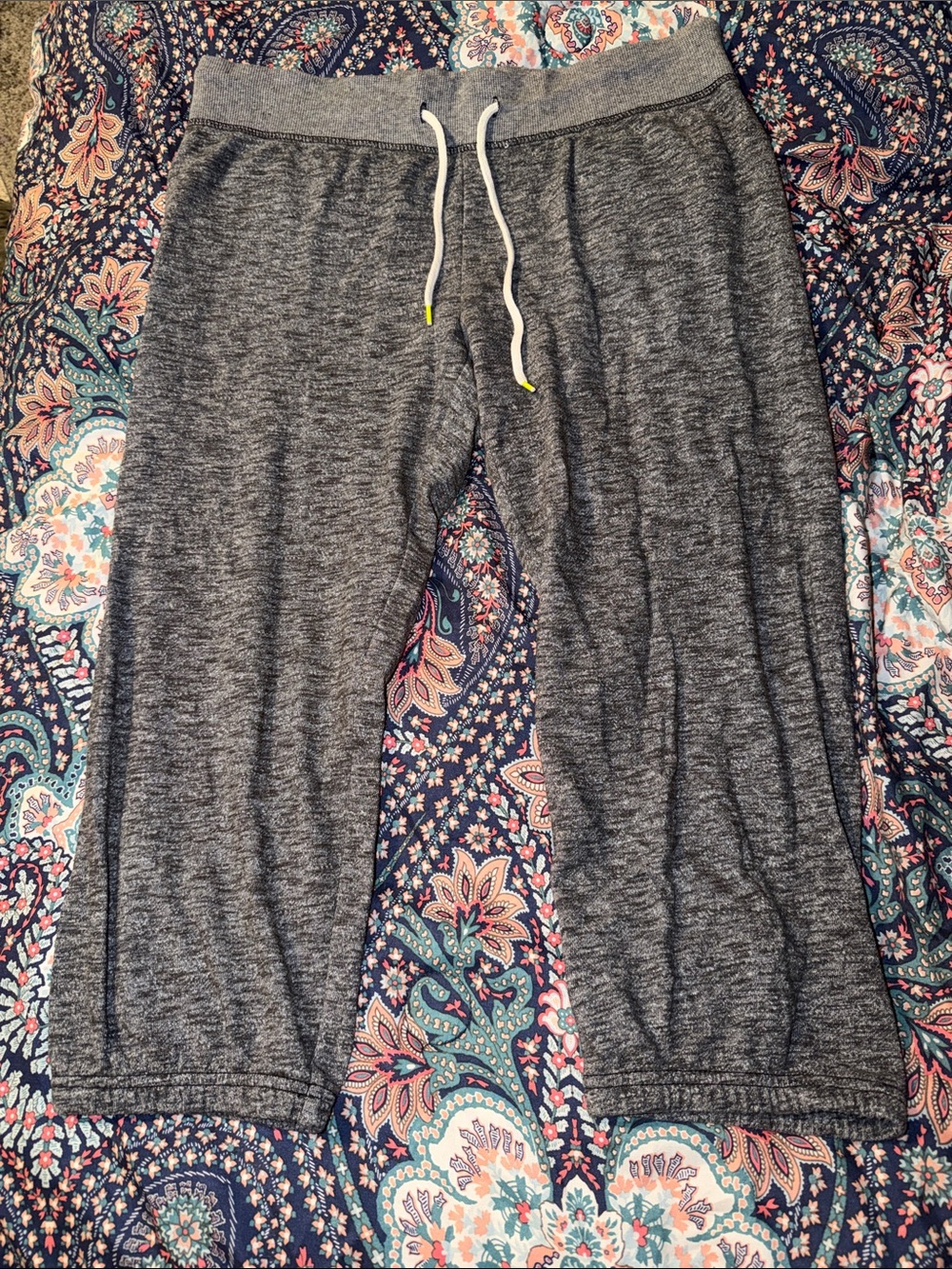 American Eagle Outfitters Women's Gray Marled Lounge Pants with Drawstring